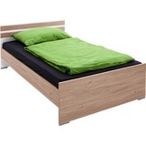 Bett Cariba 140x200 cm - Eichefarben/Weiß, Design, Holzwerkstoff (140/200cm) - Carryhome
