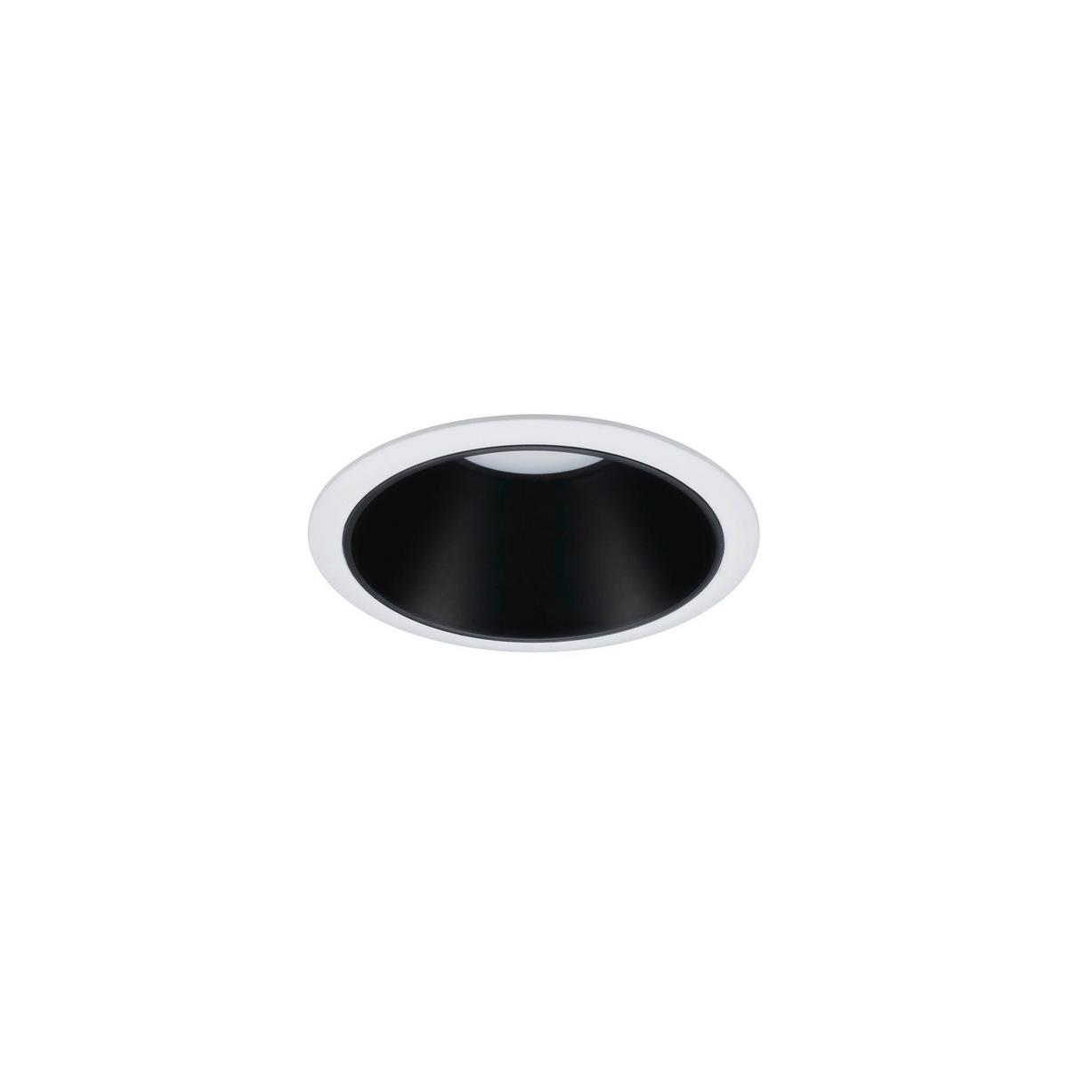 LED-Deckenleuchte Ø 8,8 cm dimmbarer Spot - Schwarz/Weiß, Basics, Kunststoff/Metall (8,8cm) - Paulmann