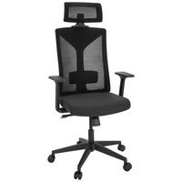 Drehstuhl Kodiak Schwarz - Schwarz, MODERN, Kunststoff/Textil (68/121cm) - MID.YOU