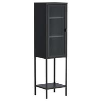Vitrine Misha - Schwarz, Design, Metall (40.5/150/35cm) - Livetastic
