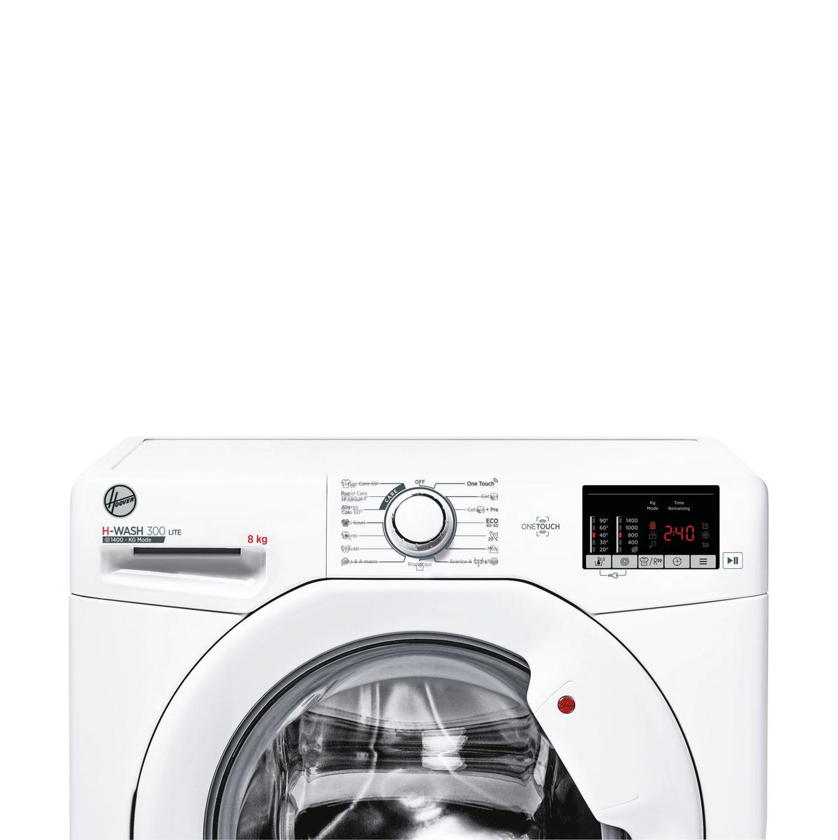 Waschmaschine Hoover H3w 482da3/1-S 8 Kg 1400 U/min - Weiß, Basics, Glas/Kunststoff (60/85/53,00cm) - Hoover