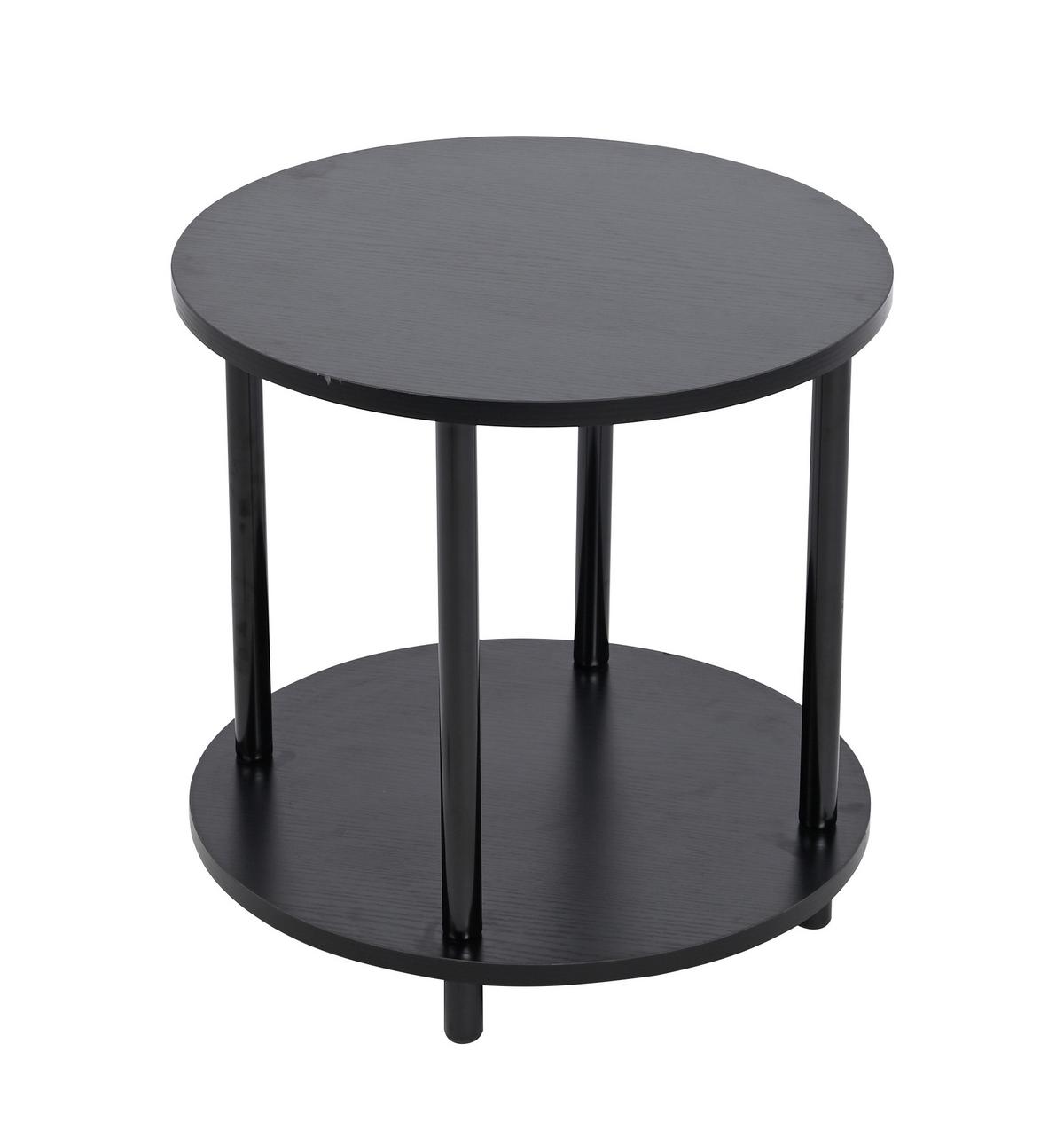 Odkládací stolek NEAPEL černá - černá, Moderní, kov/kompozitní dřevo (40/40cm) - Mömax