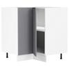 Eckunterschrank Fasola Anthrazit/Weiß B: 76 cm - Anthrazit/Weiß, Trend, Holzwerkstoff/Kunststoff (76/93/76cm) - MID.YOU