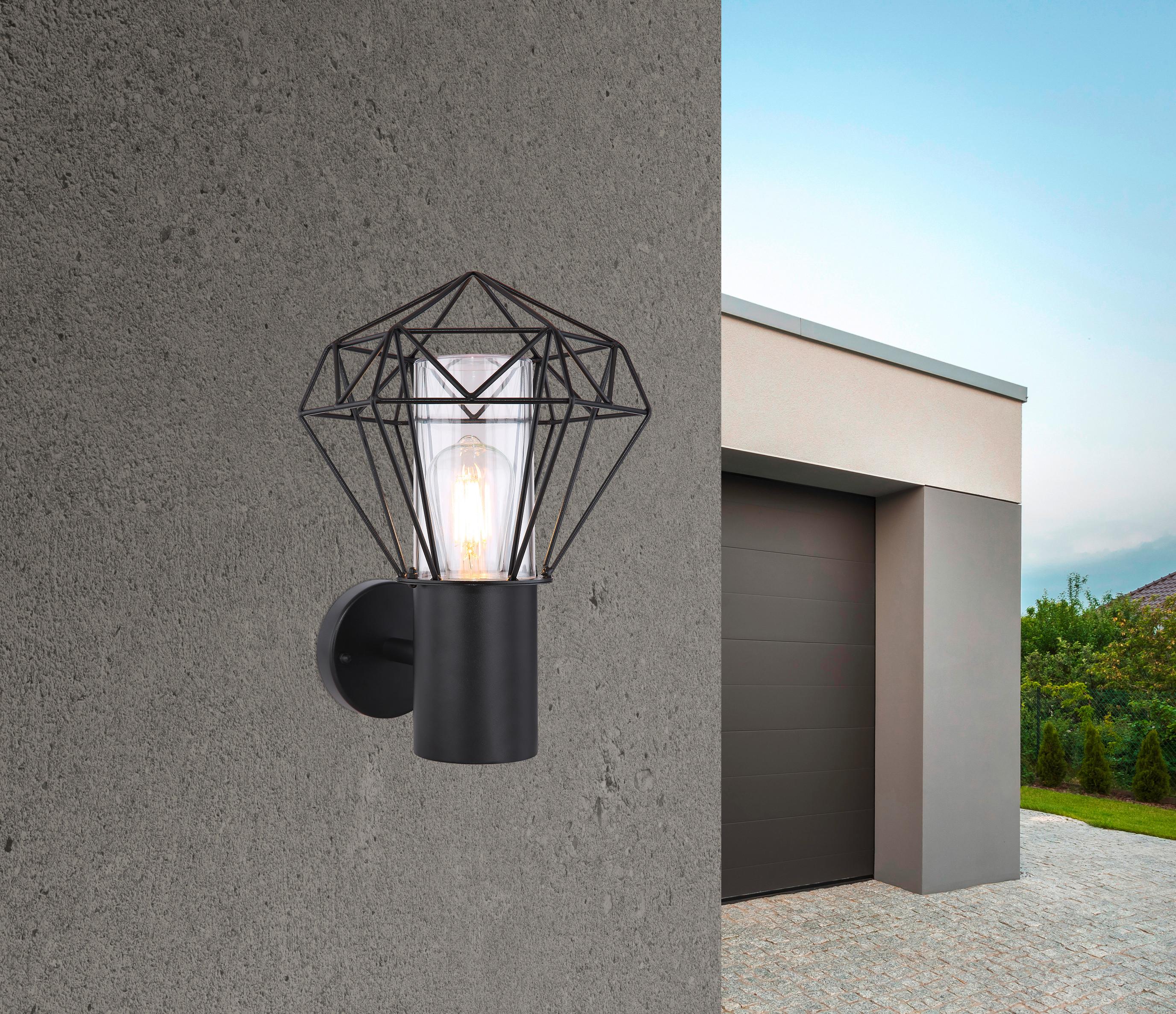 Venkovní svítidlo černá,  max. 15 Watt - černá/čiré, Basics, kov/plast (22,5/27,5/31cm)
