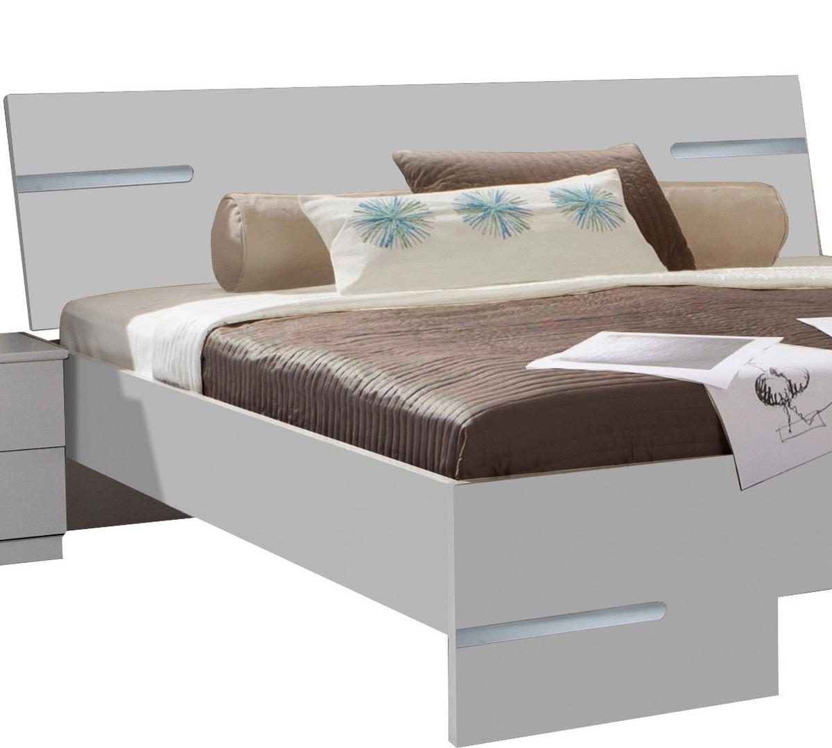 Schlafzimmer Anna Weiß - Weiß, Design, Glas/Holz (180/200cm) - MID.YOU