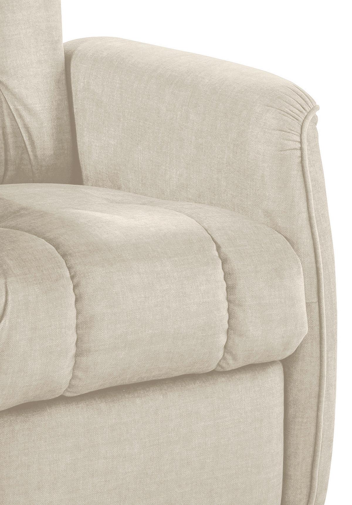 Fernsehsessel Harry Beige B: 77 cm - Beige/Schwarz, Design, Textil (77/107/88cm) - Livetastic