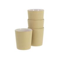 Kaffeebecherset Futuro Weiß, Beige L: 22,5 cm - Beige/Weiß, Basics, Keramik (22,5/22,5/13,5cm) - Creatable