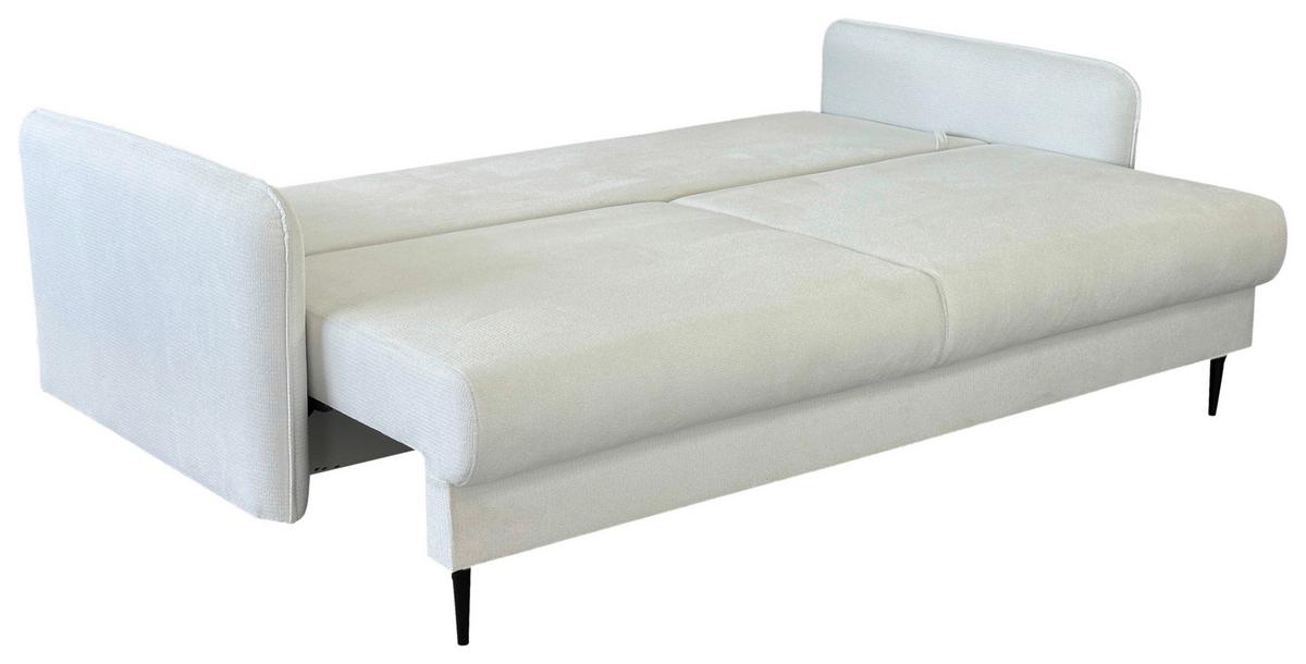 3-sitzer-sofa Mit Schlaffunktion Carine B: 216cm - Schwarz/Weiß, Design, Textil (216/96/102cm) - MID.YOU