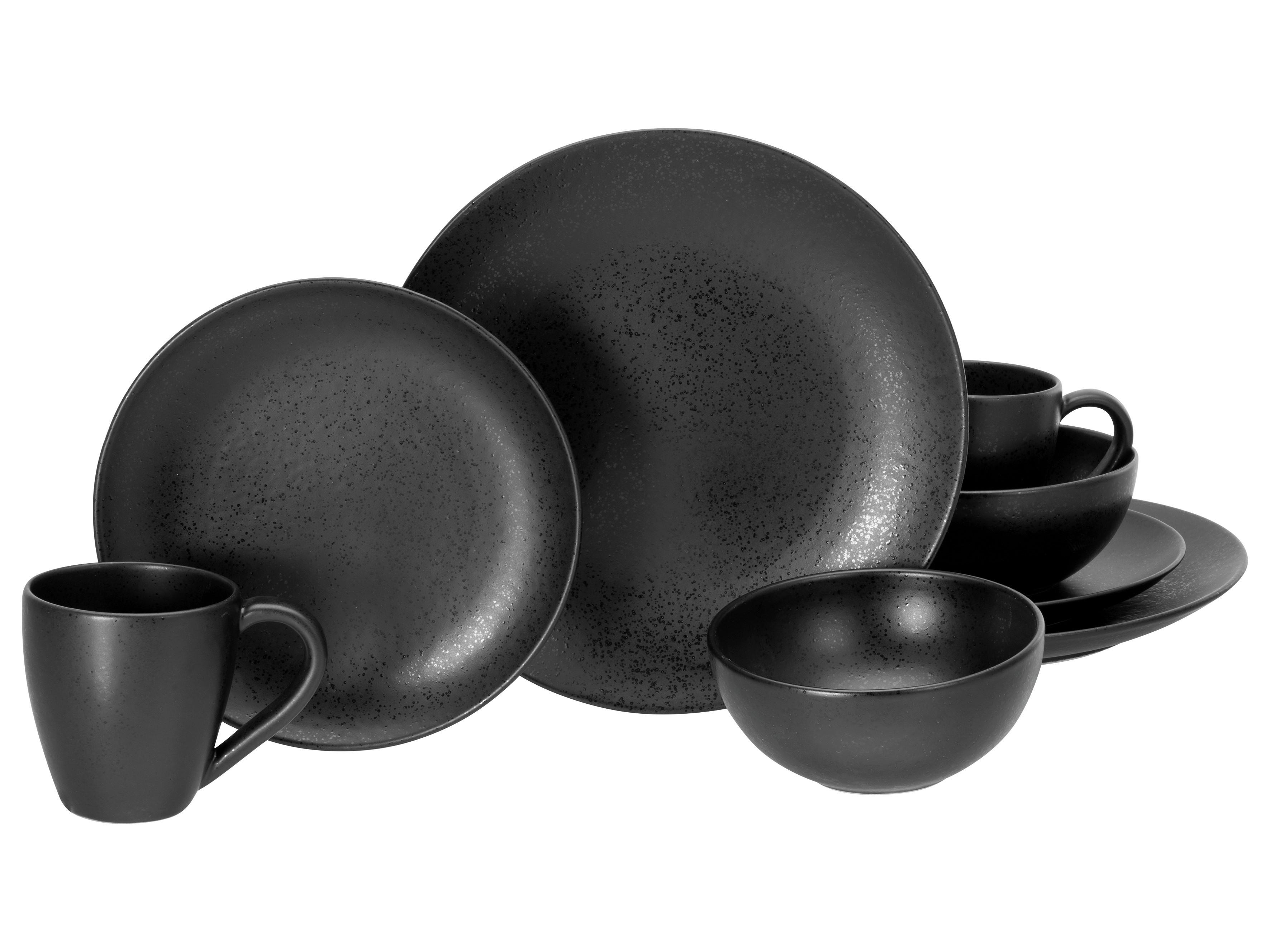Kombiservice Magic Black Coup 8--Teilig., Schwarz - Schwarz, Basics, Keramik - Creatable
