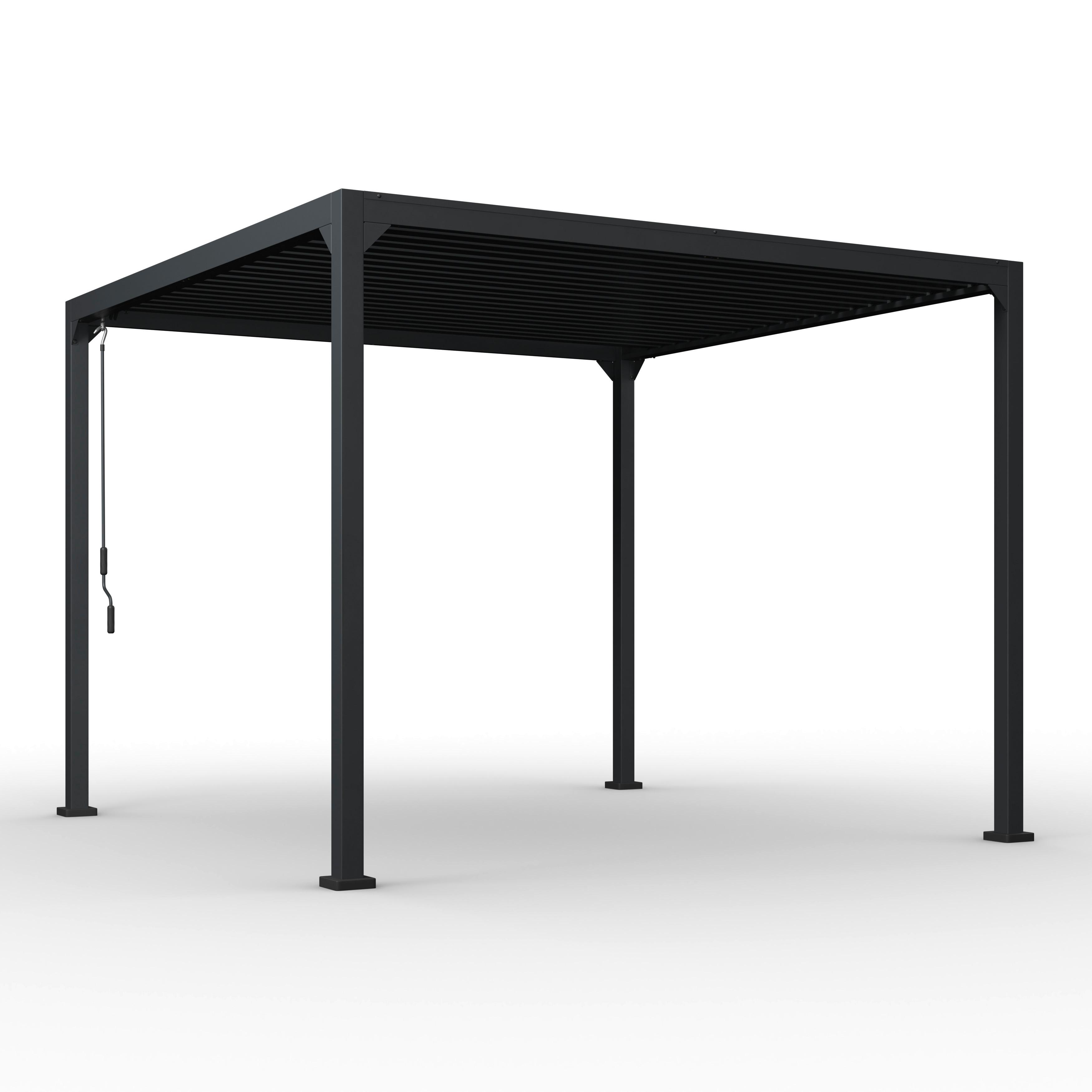 PAVILÓN SUNNY - antracitová, Modern, kov (300/300/277cm) - Mömax