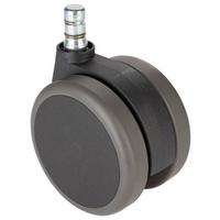 Bürostuhlrollen Rolo No-noise Schwarz Ø 7,5 Cm 5er-Set - Schwarz/Grau, Basics, Kunststoff/Metall (5,2/8,3/7,5cm) - MID.YOU