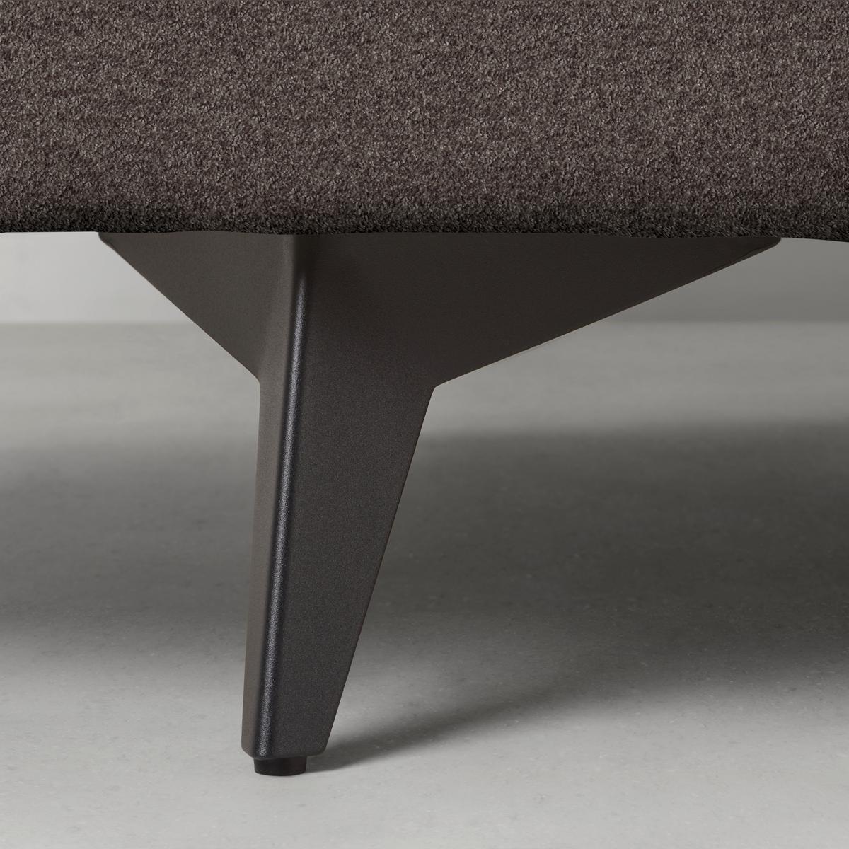 Rohová sedačka AXEL, pravá, mokka žinylka - černá/mokka, Moderní, kov/textil (291/250cm) - Mömax