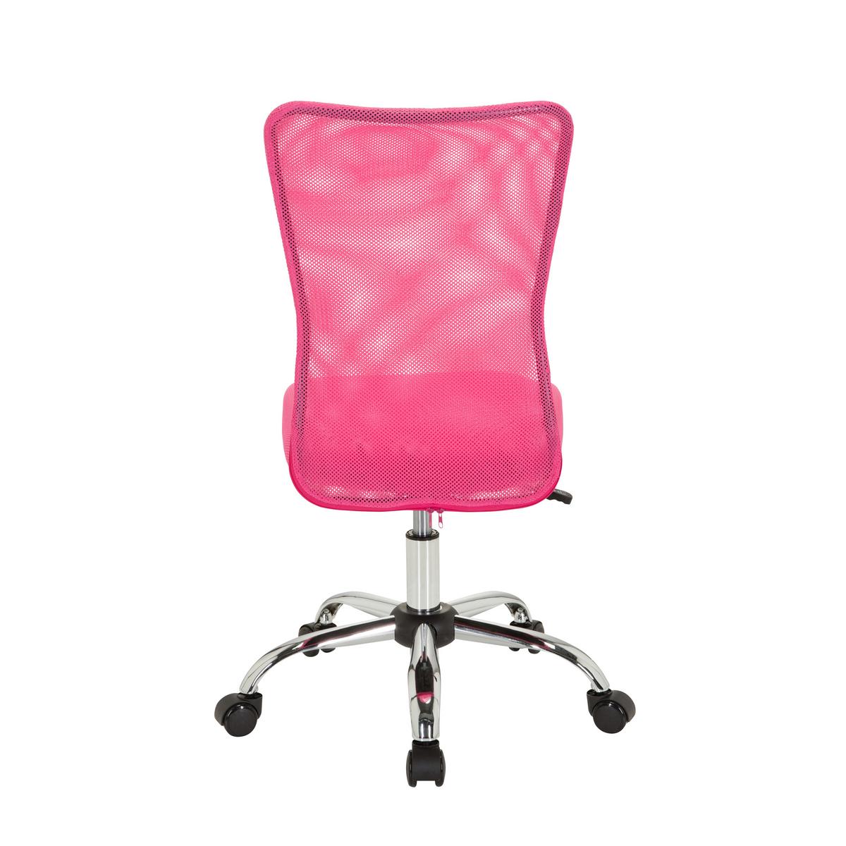 Jugenddrehstuhl Kiddy Net Pink Bis 60 Kg - Chromfarben/Pink, Basics, Kunststoff/Textil (54/88/54cm) - MID.YOU
