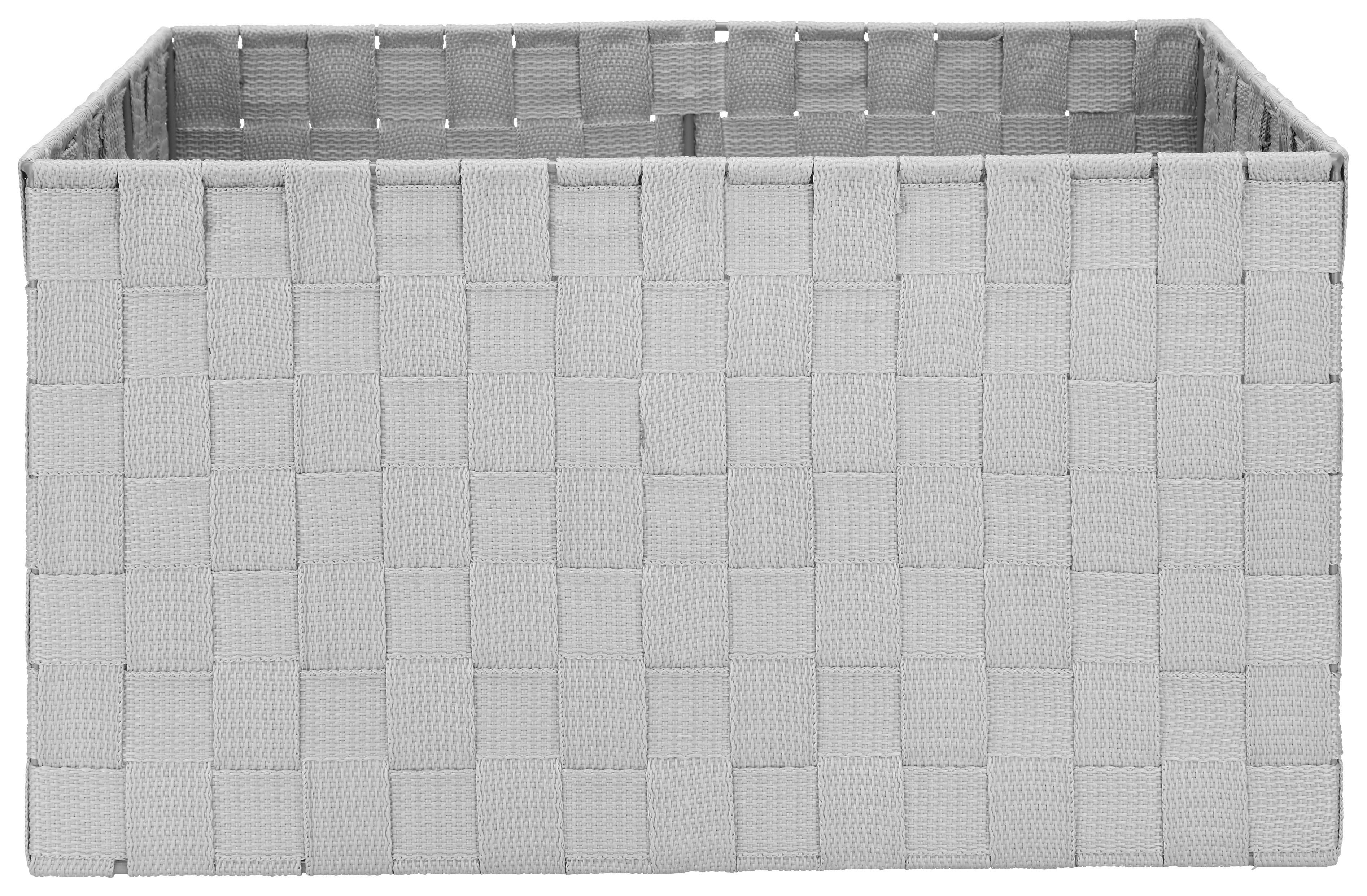 Koš Charlotte - světle šedá, kov/plast (37,5/27,5/20,5cm) - Modern Living
