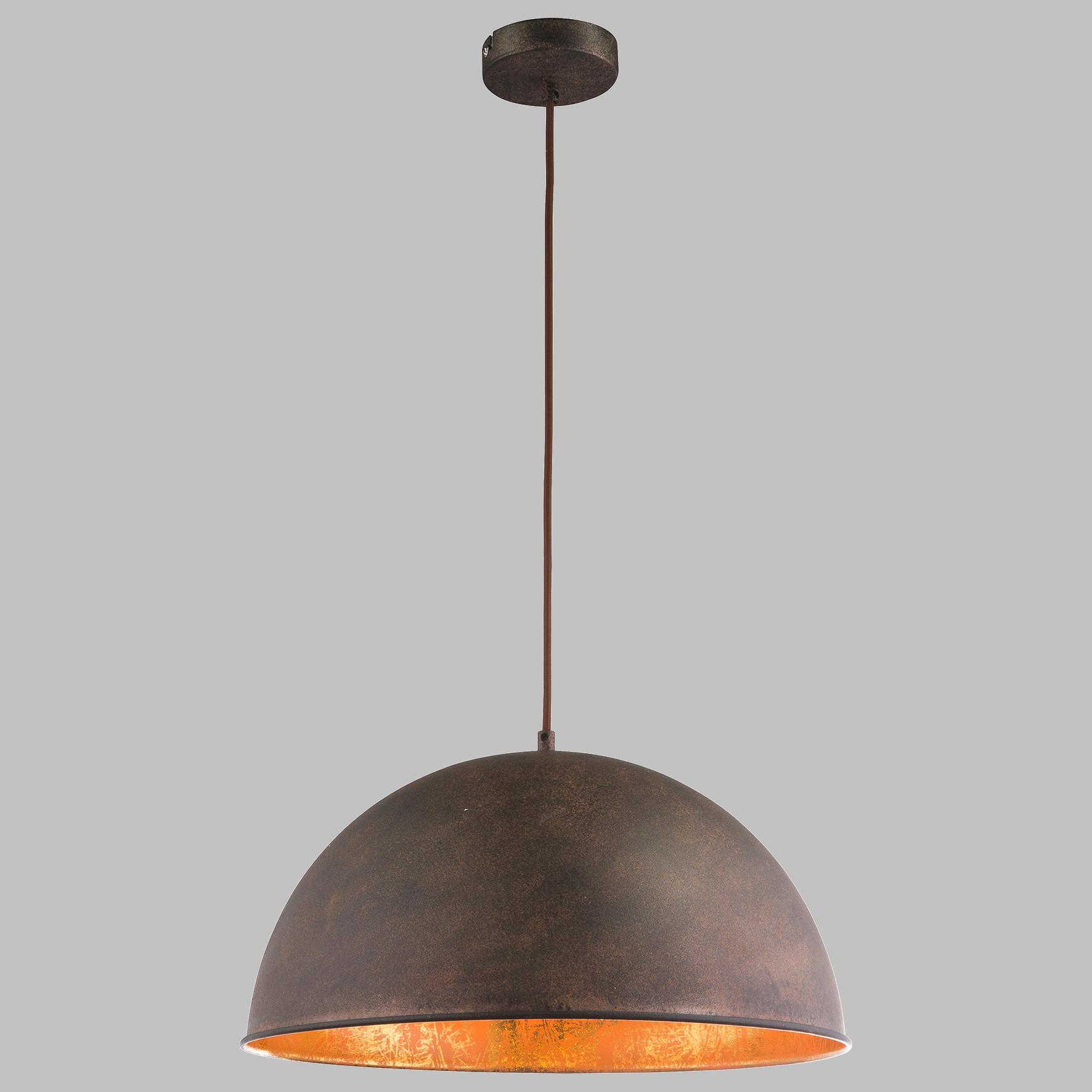 Hängeleuchte Xirena I H: 120 cm 1-Flammig - Rostfarben/Goldfarben, Trend, Metall (41/120cm) - Globo