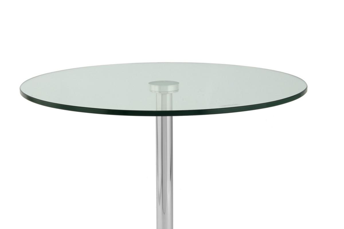 Beistelltisch Lana 125 Schwarz/Silberfarben B: 53 cm - Silberfarben/Schwarz, Design, Glas/Stein (46/46/53cm) - Kayoom