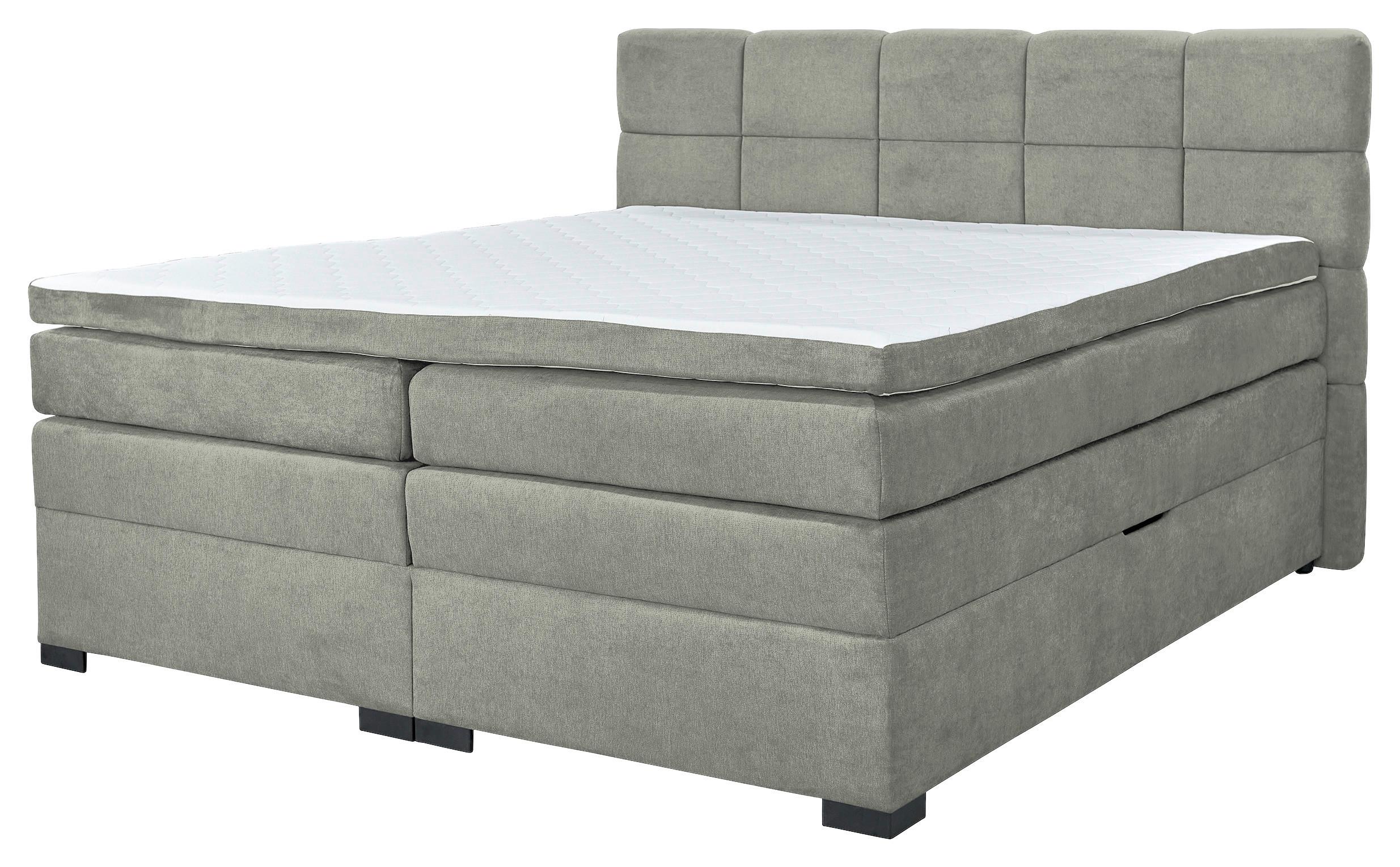 Boxspringbett APRIL (ca. 160 x 200 cm) in Dunkelgrau