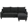 Ecksofa Milly - Dunkelgrau/Schwarz, MODERN, Textil (207/138cm) - P & B