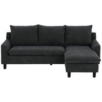 Ecksofa Milly - Dunkelgrau/Schwarz, MODERN, Textil (207/138cm) - P & B