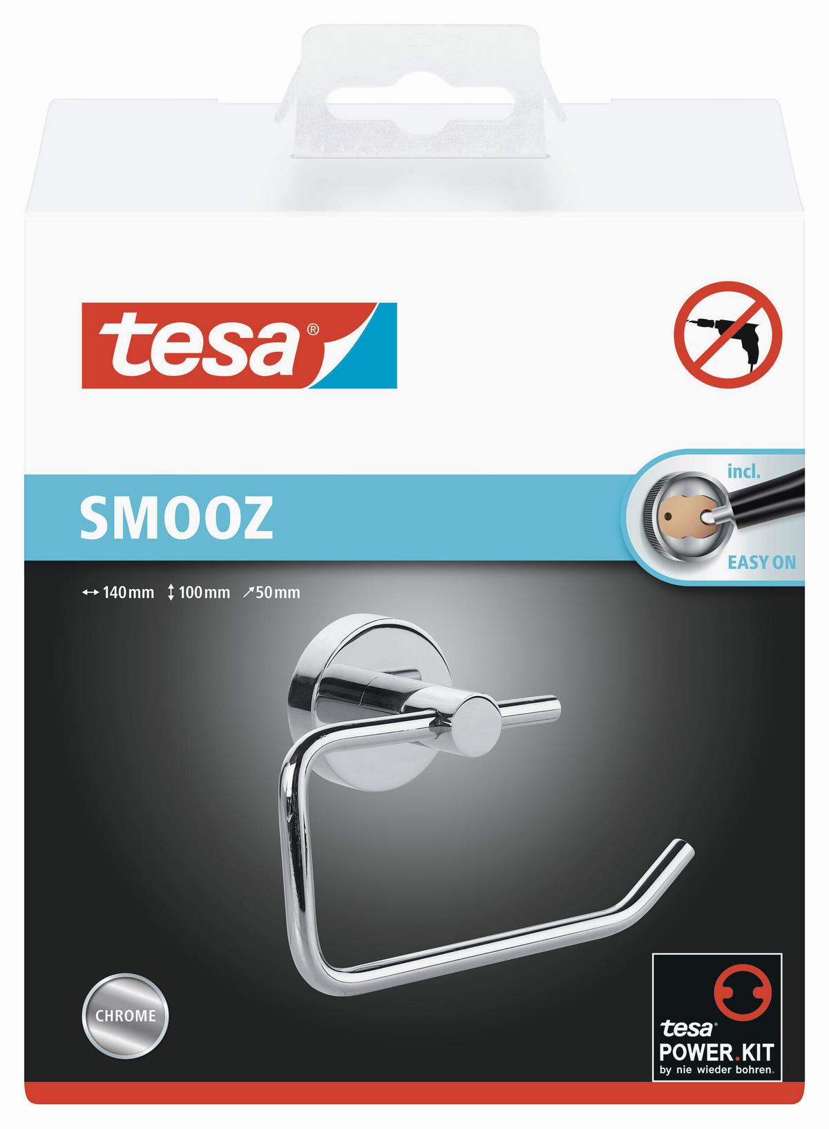 Toilettenpapierhalter Smooz Chromfarben B: 14 Cm - Chromfarben, Trend, Metall (14/10/5cm) - Tesa