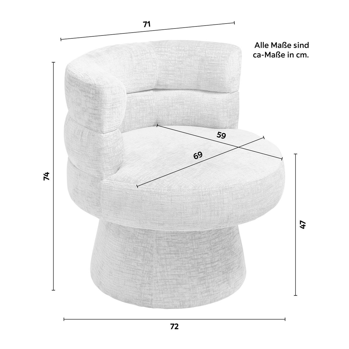 STOLIČKA JULINA - sivá, Modern, drevo/textil (71/74/72cm) - Bessagi Home