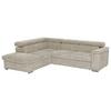 Ecksofa mit Schlaffunktion + Bettkasten Milla, Webstoff - Platinfarben, Basics, Holz/Textil (217/252cm) - MID.YOU