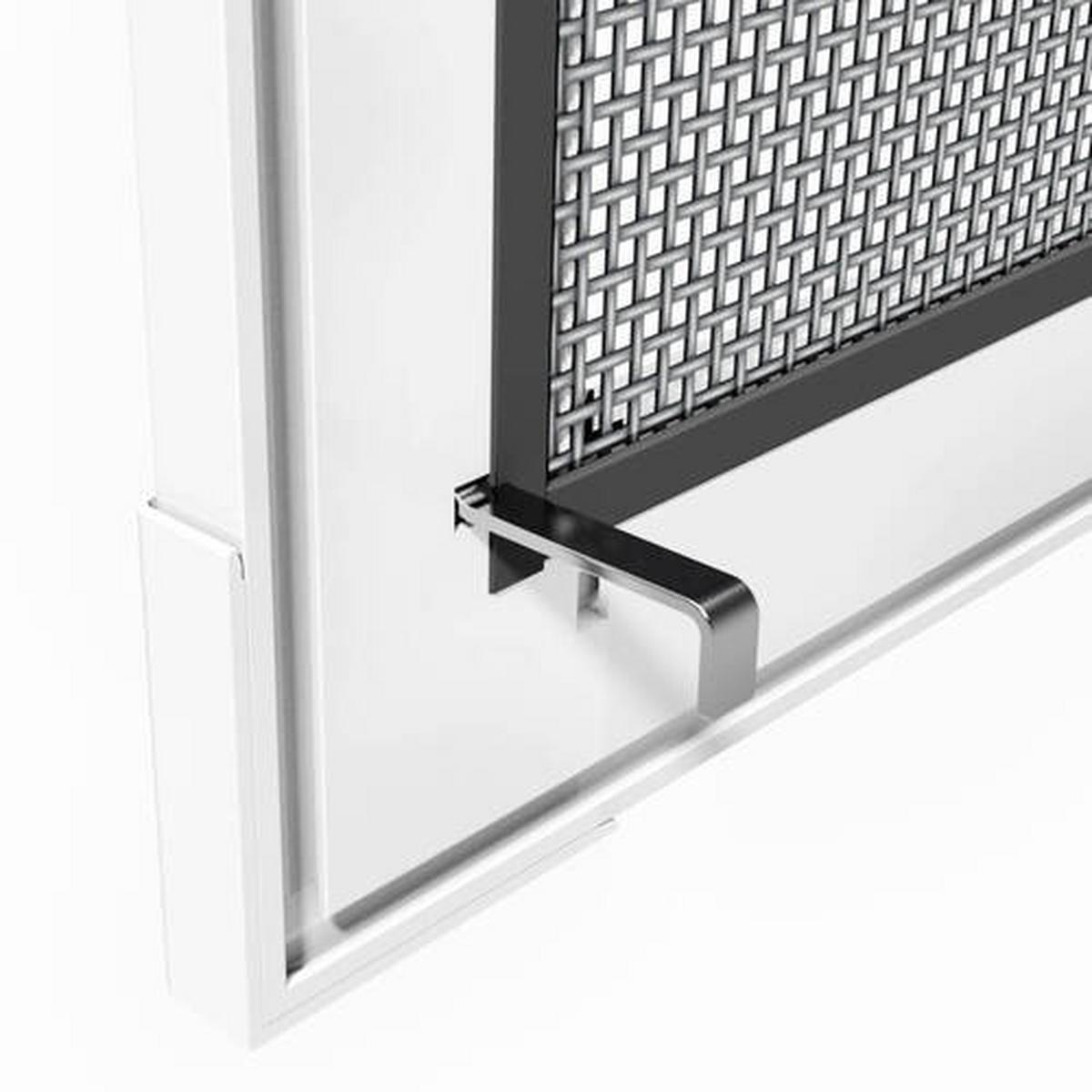 Fliegengitter Fenster Weiß 130x150 Cm - Weiß, Basics, Metall (130/150cm)