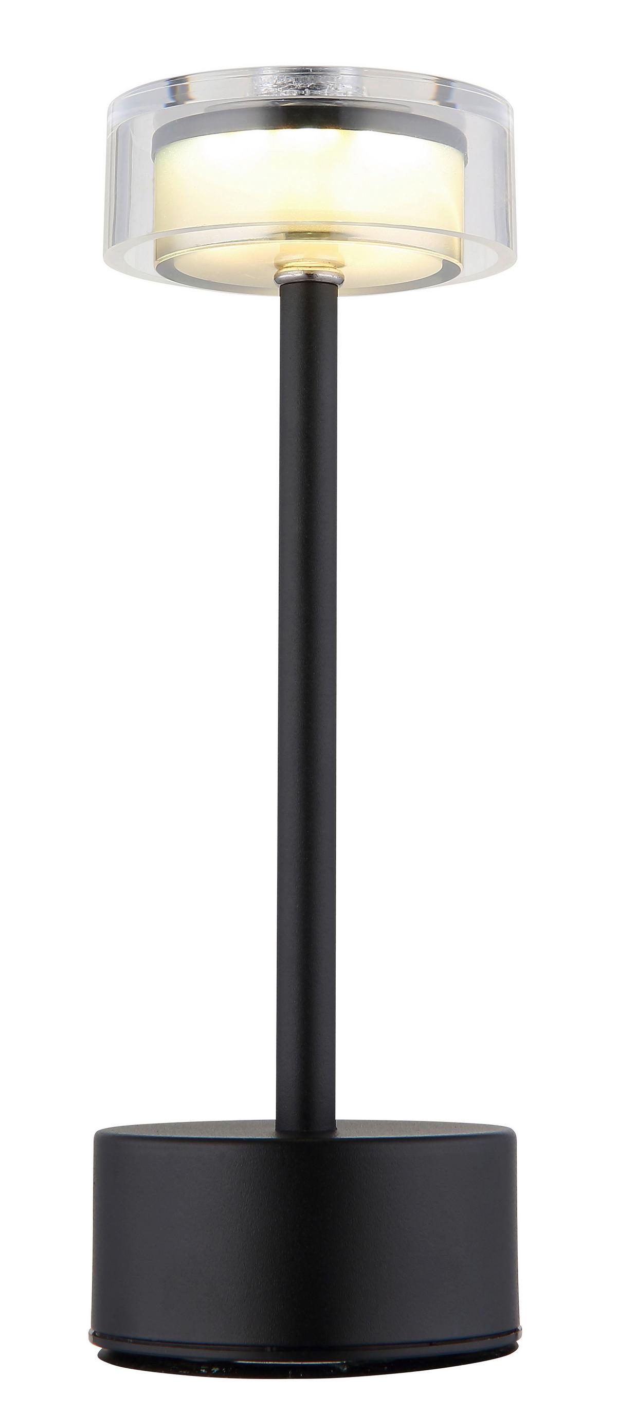 Akku-tischleuchte 21026s Shira - Klar/Opal, Design, Kunststoff/Metall (8/23,5cm) - Globo