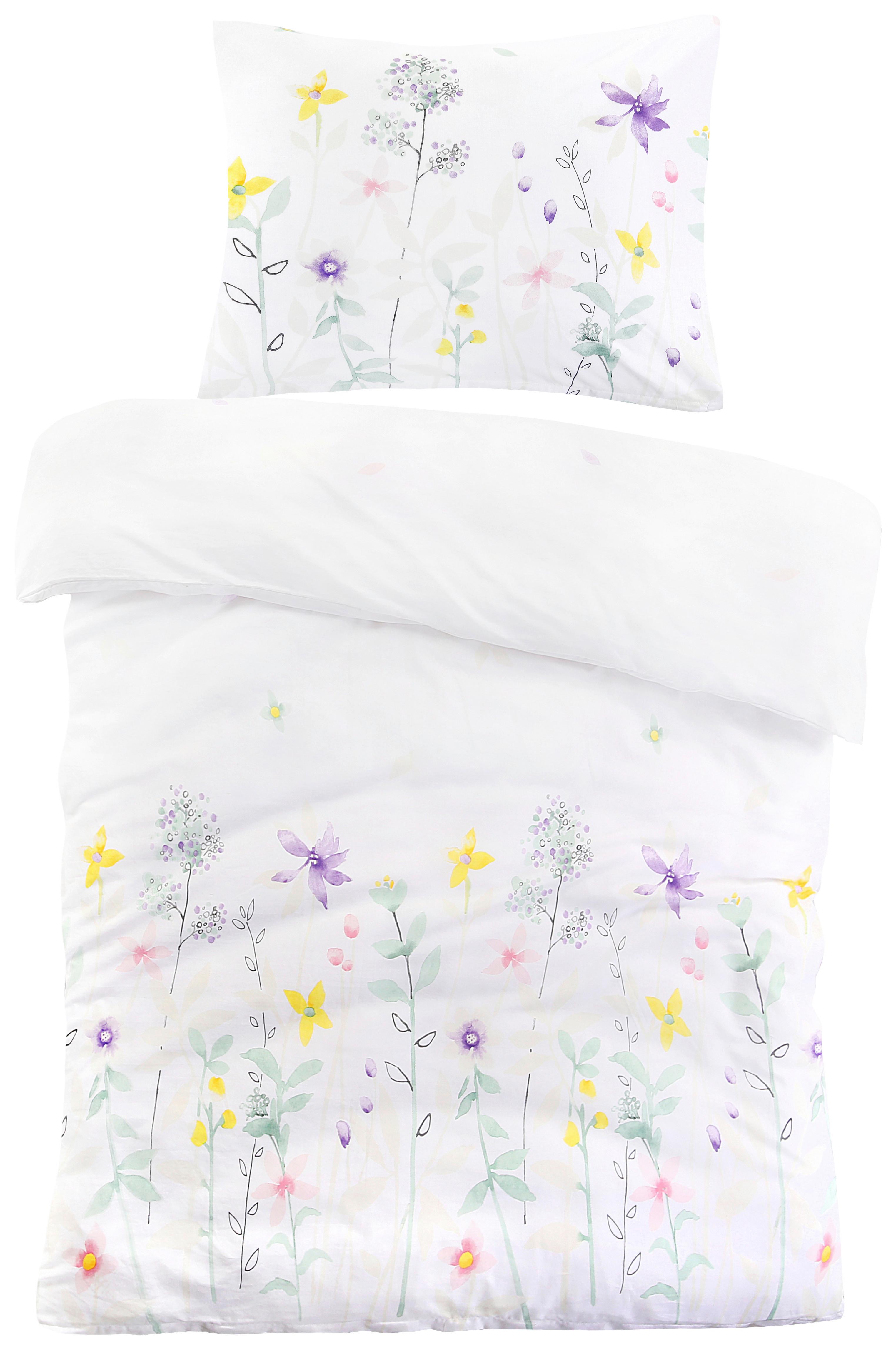 Ágyneműhuzat-garnitúra Viola - lila/krémszínű, Modern, textil - Luca Bessoni