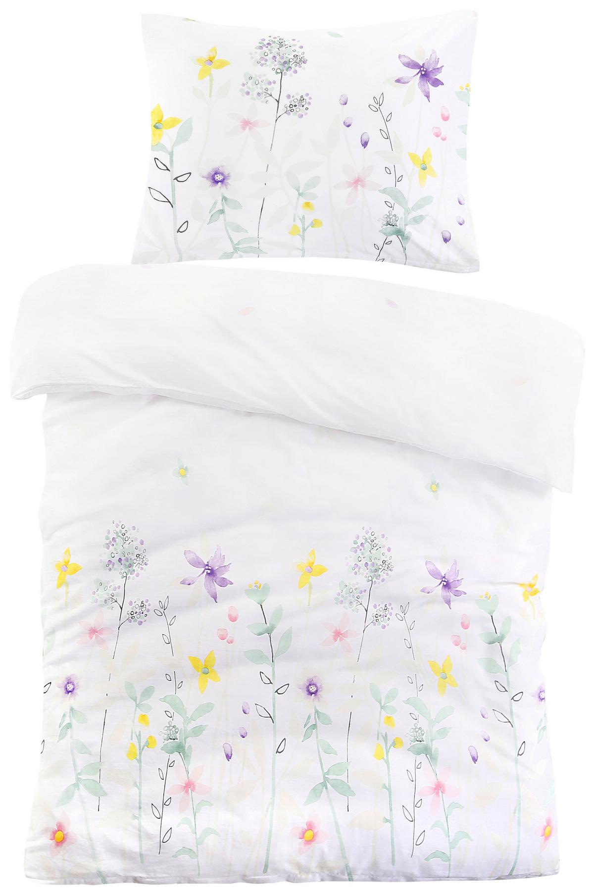 Ágyneműhuzat-garnitúra Viola - lila/krémszínű, Modern, textil - Luca Bessoni