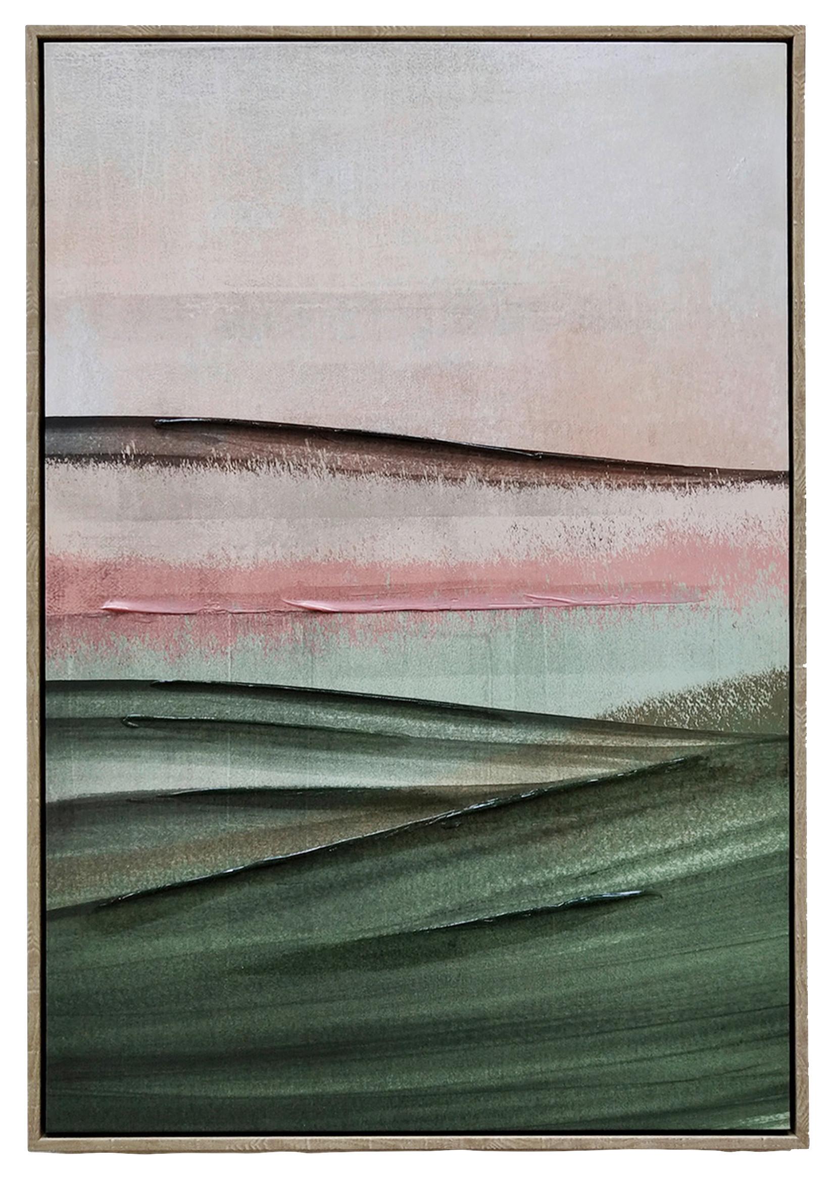 Obraz Na Plátne Denise, 60/90cm - prírodné farby/zelená, drevo/textil (60/90cm) - Modern Living