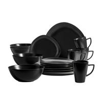Kombiservice Glendale 4 Personen Geschirrset - Schwarz, Basics, Keramik (44/34/33,6cm) - Mäser