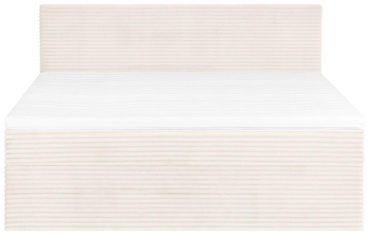 Boxbett Cordoba Creme, Lf: 160x200 cm - Creme/Schwarz, Basics, Holz/Textil (160/200cm) - Livetastic