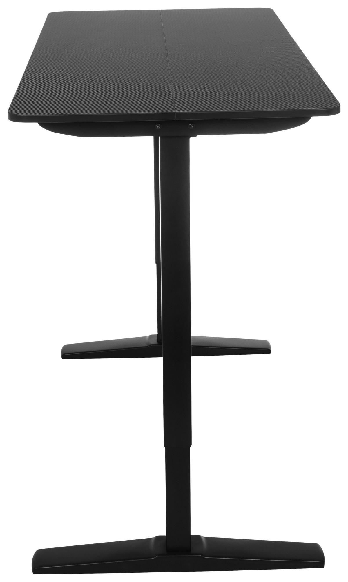 Schreibtisch Schwarz B: 120 cm - Schwarz, MODERN, Holzwerkstoff/Metall (120/60/75 - 120cm) - MID.YOU