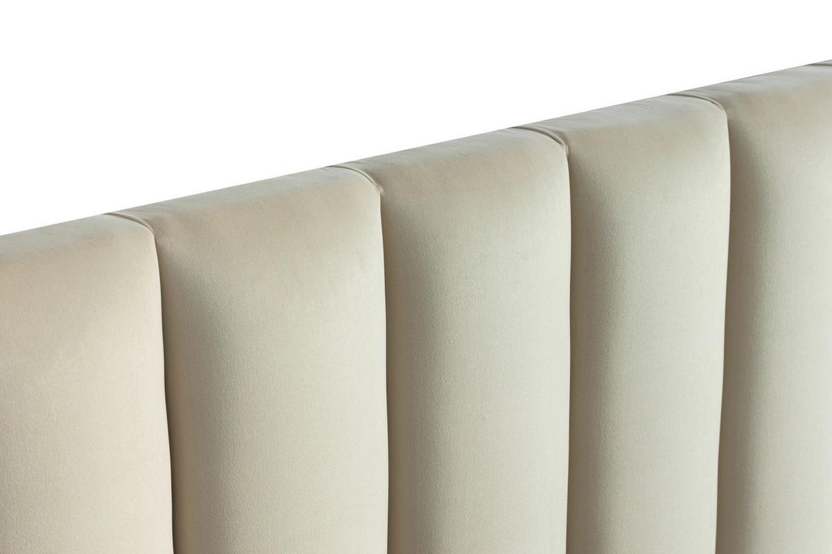 Polsterbett Damast Beige B: 195 Cm - Beige/Schwarz, Design, Holzwerkstoff/Textil (195/110/223cm) - Livetastic
