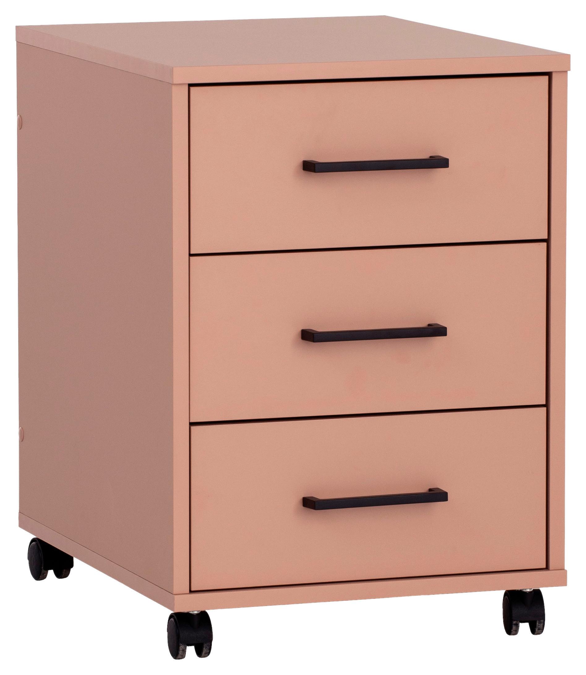 Rollcontainer Orange Ruby 40,1x57x50 cm - Orange, MODERN, Holzwerkstoff/Kunststoff (40,1/57/50cm) - MID.YOU
