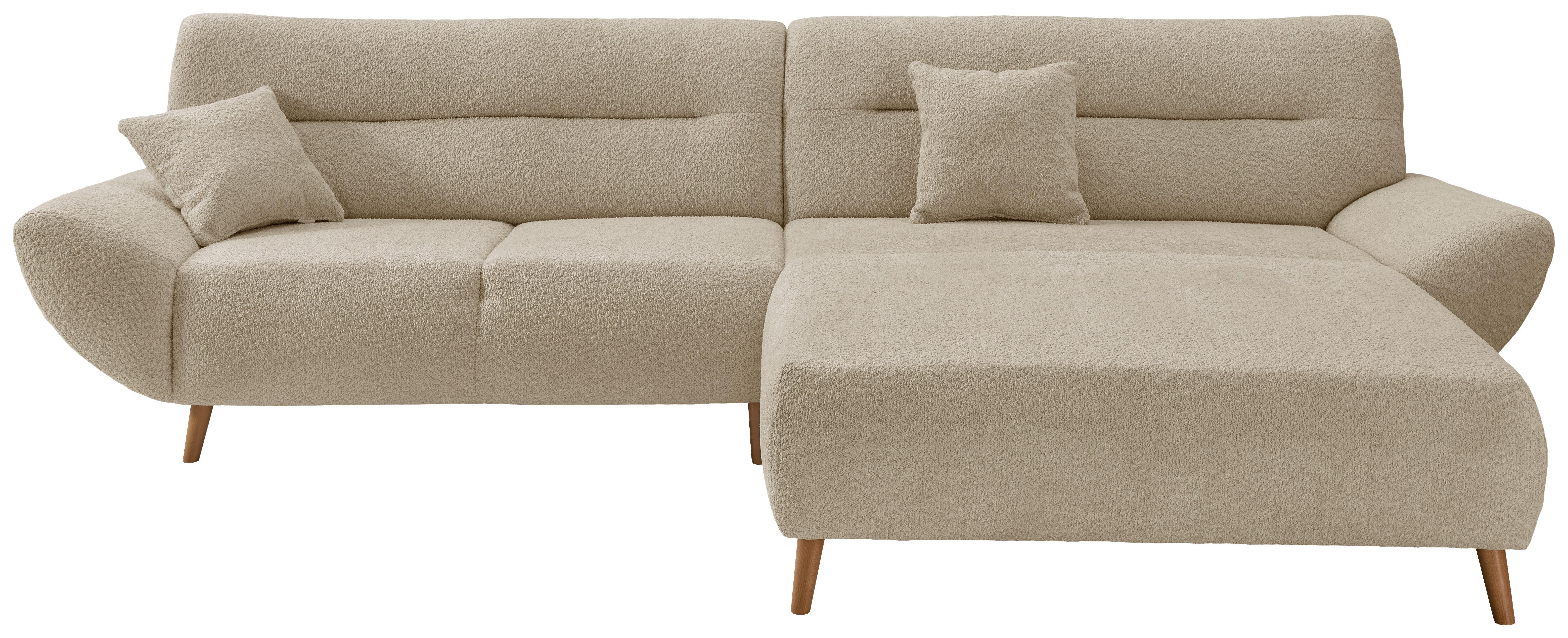 Ecksofa Drago, Beige S: 290x166 cm - Wildeiche/Beige, KONVENTIONELL, Textil (290/166cm) - MID.YOU