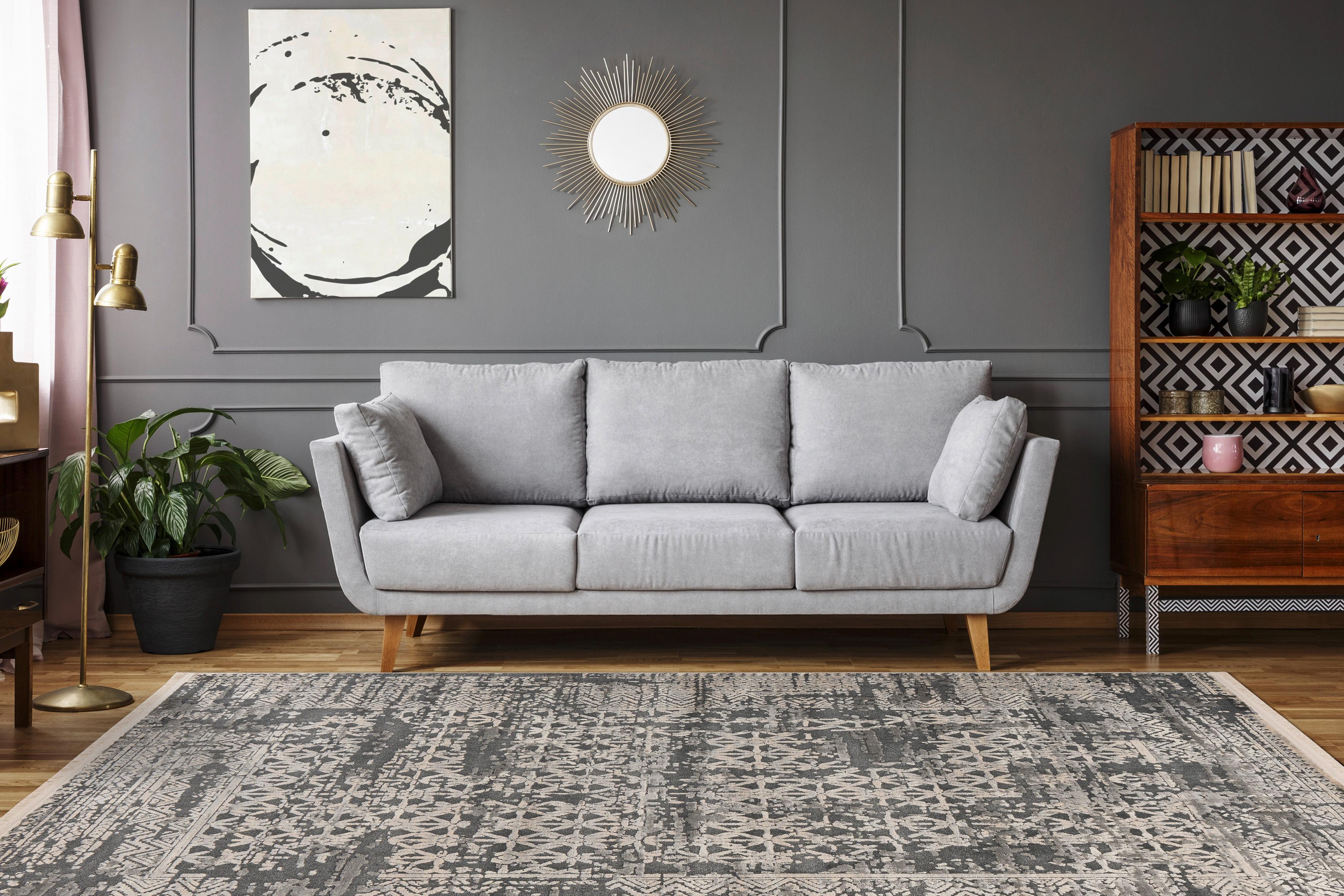 Teppich Adeon 300 Grau B: 160 cm - Grau, KONVENTIONELL, Textil (160/230cm)
