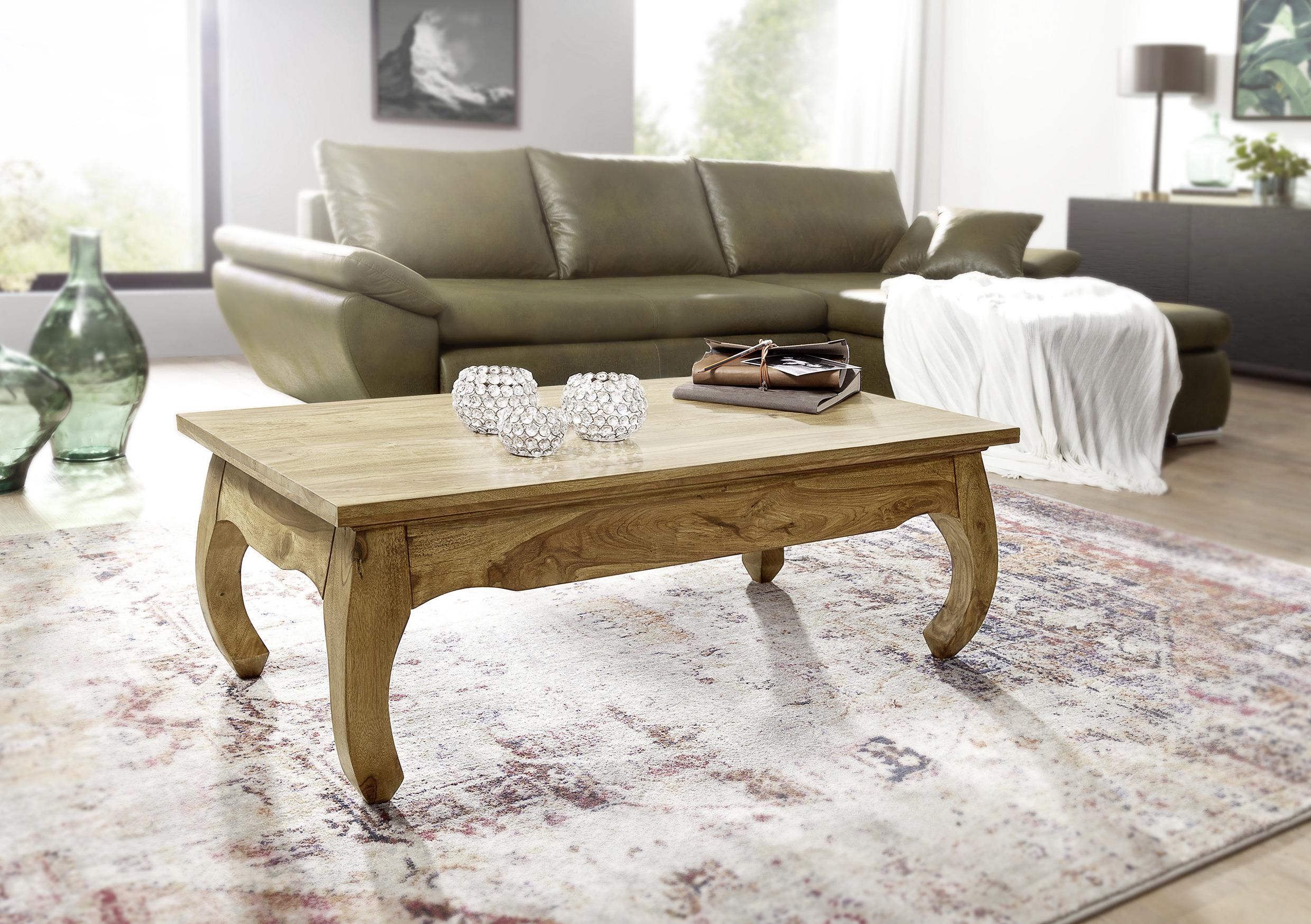 Couchtisch Holz Massiv Opium, Akazie - Akaziefarben, Design, Holz (110/60/40cm) - MID.YOU