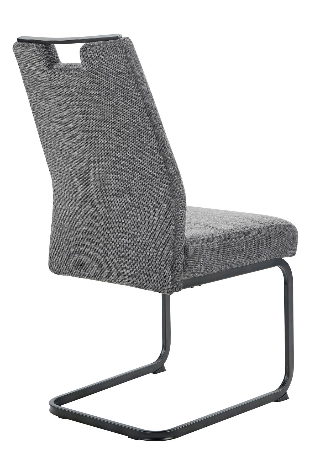 SCHWINGSTUHL KERSTIN II S - Anthrazit/Schwarz, MODERN, Textil/Metall (47/100/64cm) - P & B