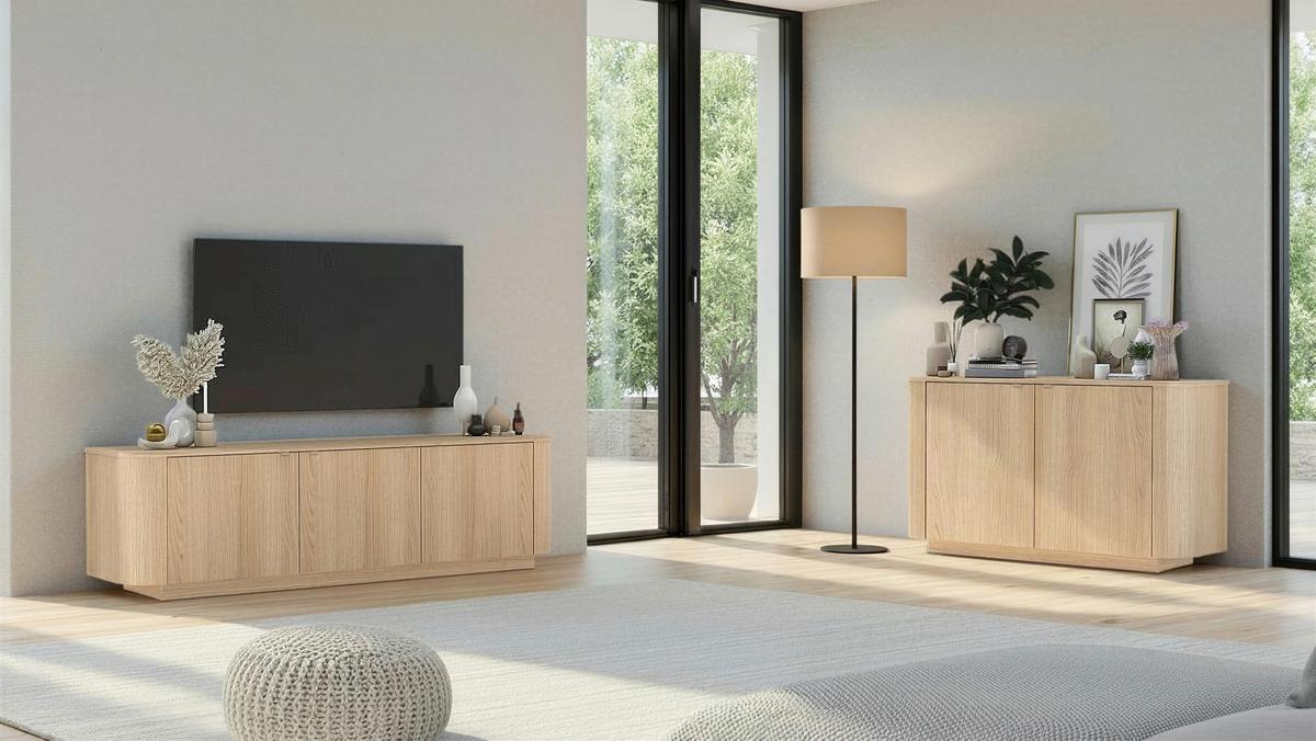 Sideboard Adriatico Eichefarben B: 131 Cm - Eichefarben, Design, Holzwerkstoff (131/76/43cm) - MID.YOU