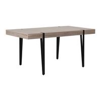 Jídelní stůl ELIN 160x90 cm - černá/barvy dubu, Moderní, kov/kompozitní dřevo (160/90/76cm) - Bessagi Home
