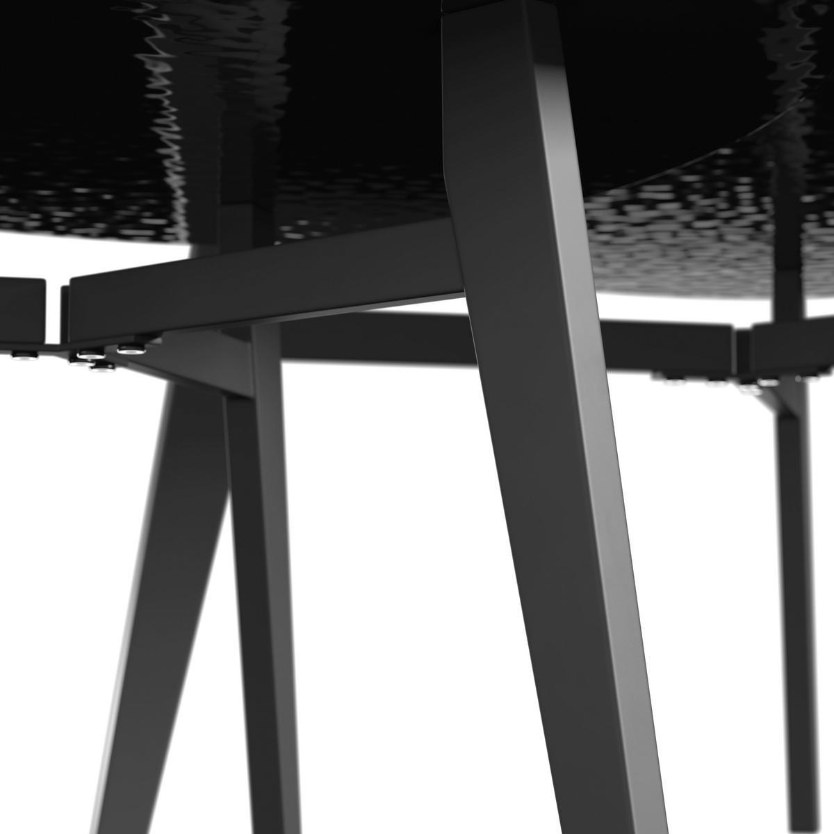 Konferenční stolek Kelaya, P: 80/60cm - černá, Moderní, kov/sklo (80/60/42/36/80/60cm) - Bessagi Home