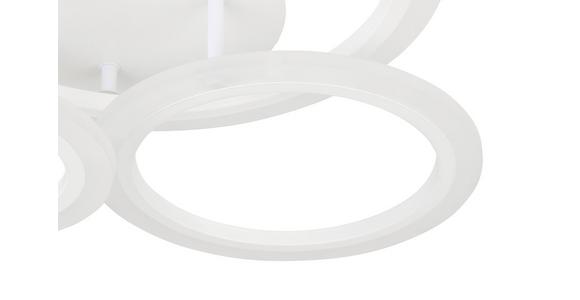 LED-Deckenleuchte Jin L: 40 cm mit Fernbedienung, verstellbar - Weiß, MODERN, Kunststoff/Metall (40/40/11,5cm) - Luca Bessoni