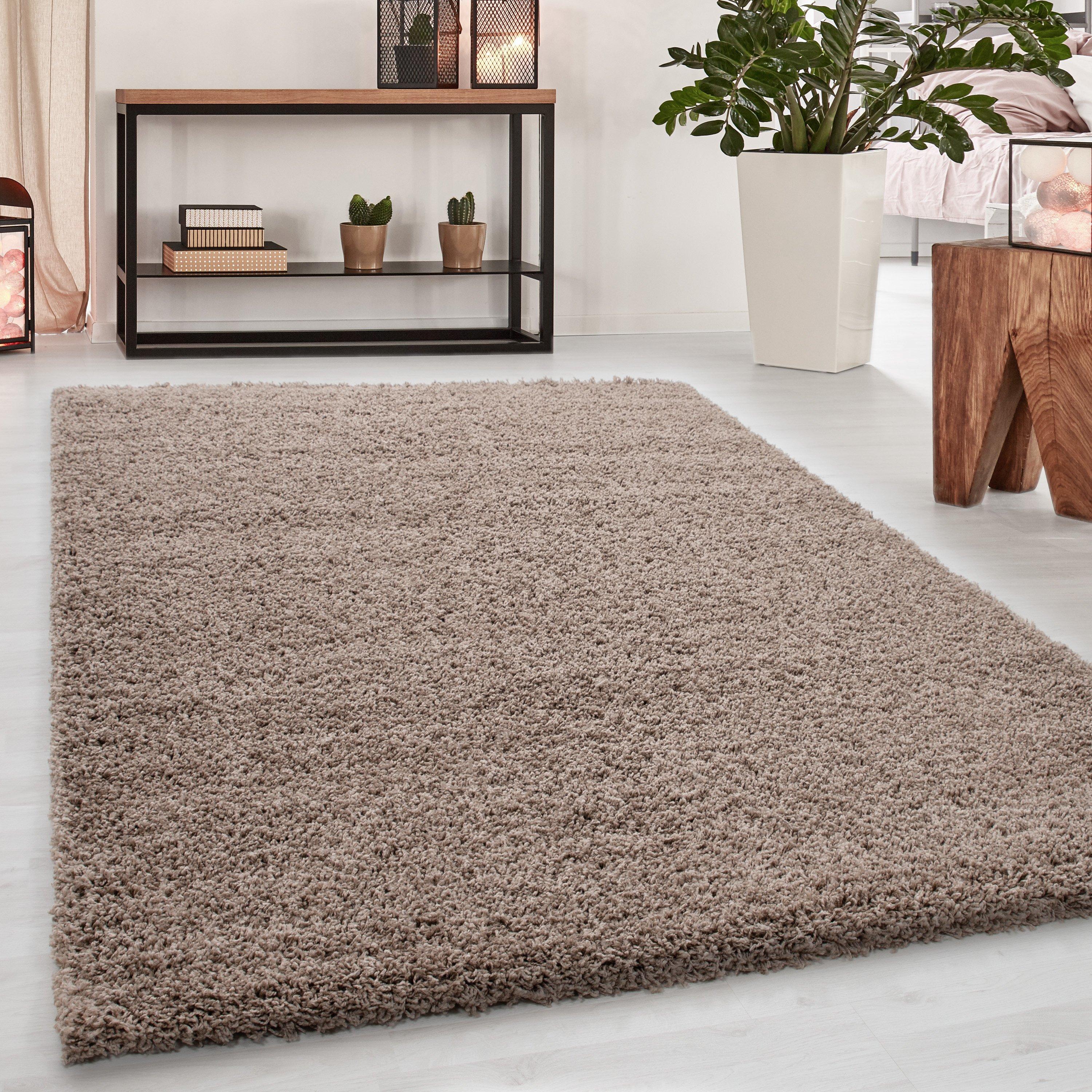 Hochflor Teppich Beige Dream 160x230 cm - Beige, KONVENTIONELL, Textil (160/230cm) - Novel