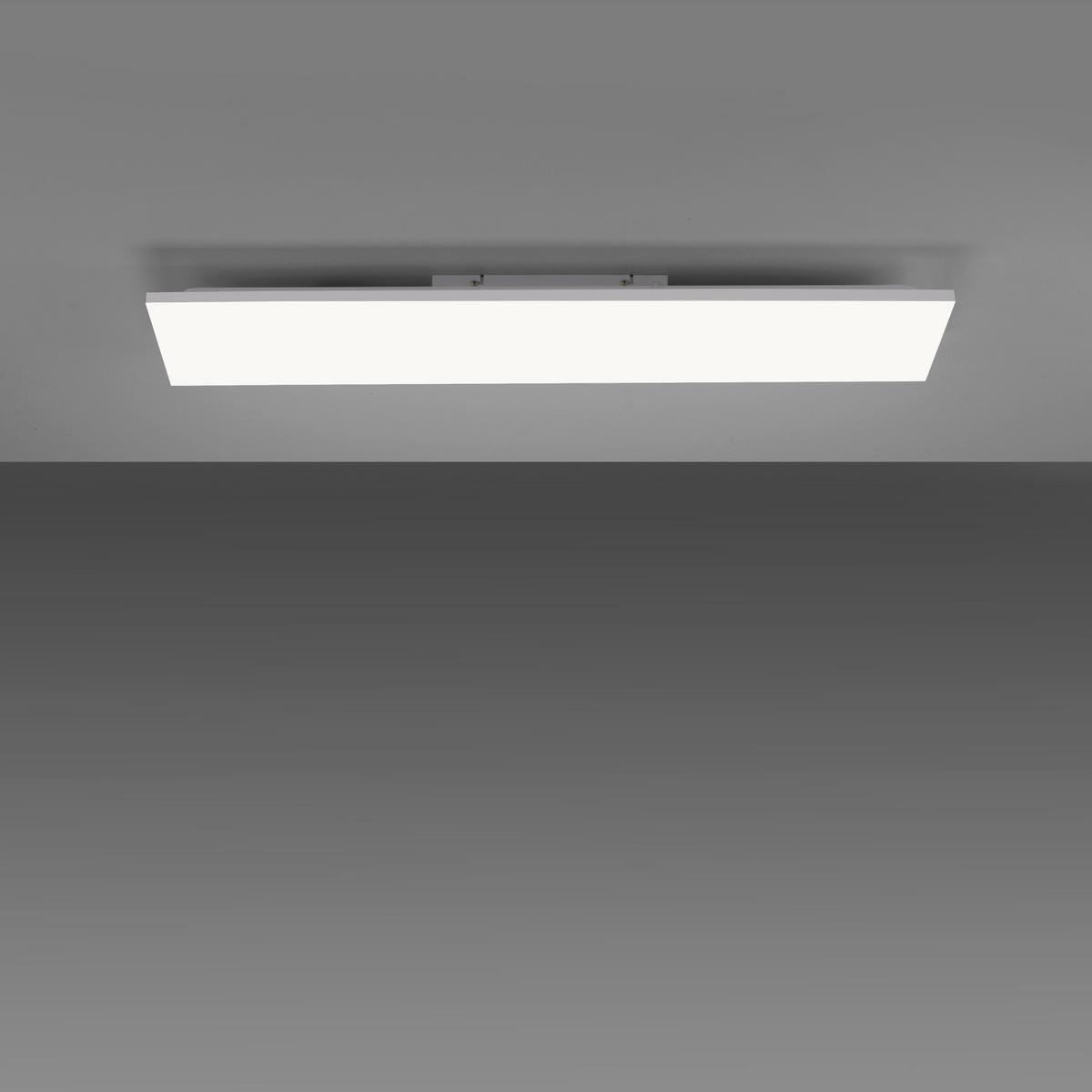 LED-Deckenleuchte Gustav L: 100 cm mit Farbwechsler - Weiß, Design, Kunststoff/Metall (100/25/6,2cm)