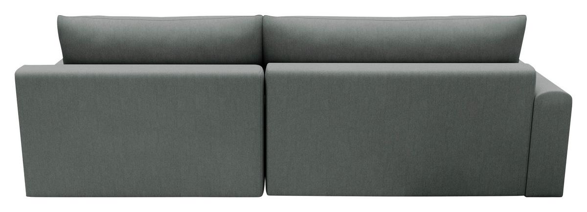 Eckschlafsofa Prag, Grau S: 253x167 cm - Schwarz/Grau, MODERN, Textil (253/167cm) - Trendmanufaktur