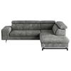 Ecksofa mit Bettkasten Emma Grau 262x215 cm - Schwarz/Grau, Textil (262/215cm) - MID.YOU