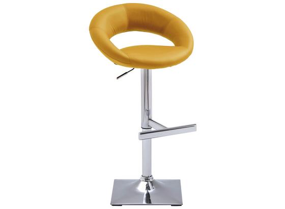 Barhocker Crush Currygelb - Currygelb/Chromfarben, MODERN, Kunststoff/Metall (56/80-102/49cm) Barhocker Crush Currygelb - Currygelb/Chromfarben, MODERN, Kunststoff/Metall (56/80-102/49cm)