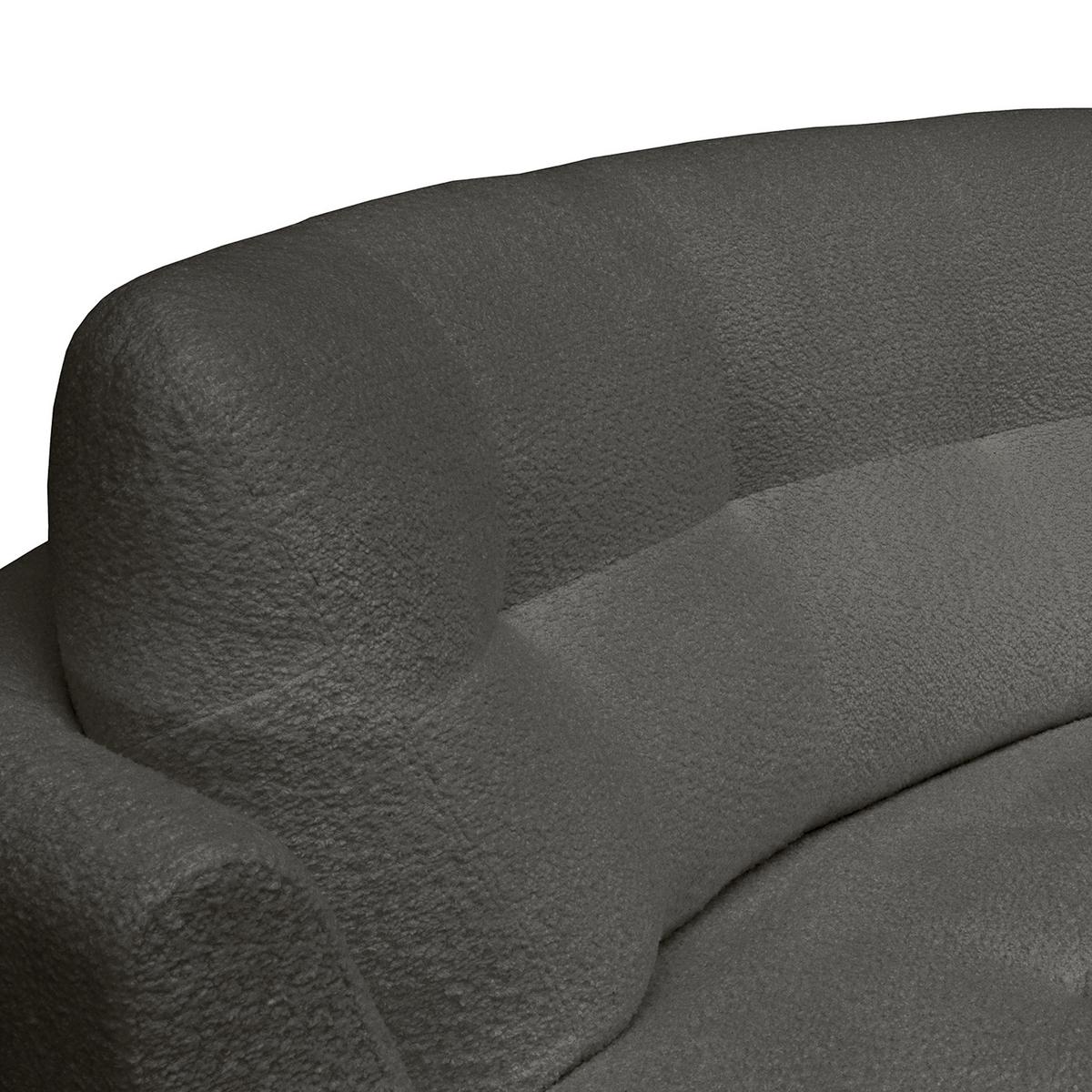 Ecksofa Bretania Anthrazit S: 300x113 cm - Anthrazit/Schwarz, Design, Textil (300/113cm) - Livetastic